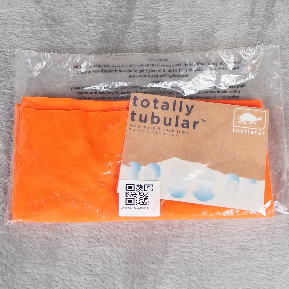 Turtle Fur Totally‎ Tubular Neck Tube Gaiter Face Cover Performance UPF Orange
